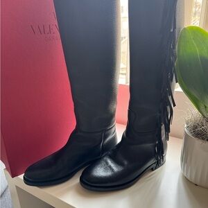 ❌❌❌SOLD , Like New Valentino Garavani Fringe Riding Boots, size 37.5 euro